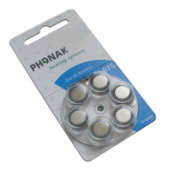 Batería para aparatos auditivos Phonak no.675